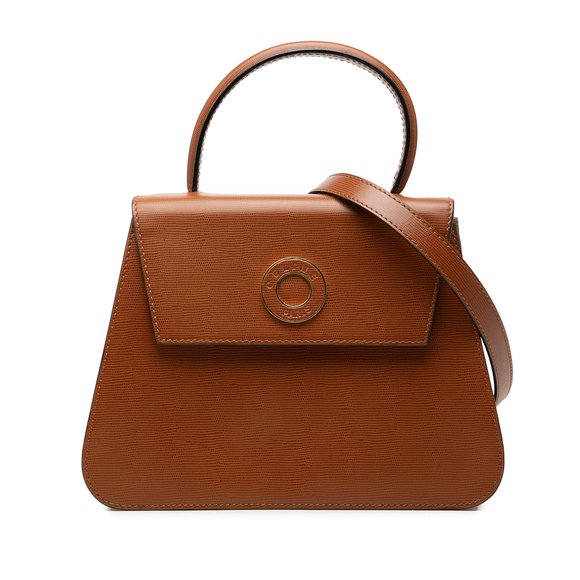 Celine Handbags - Pre-Loved Celine Embossed Leather Top Handle Bag